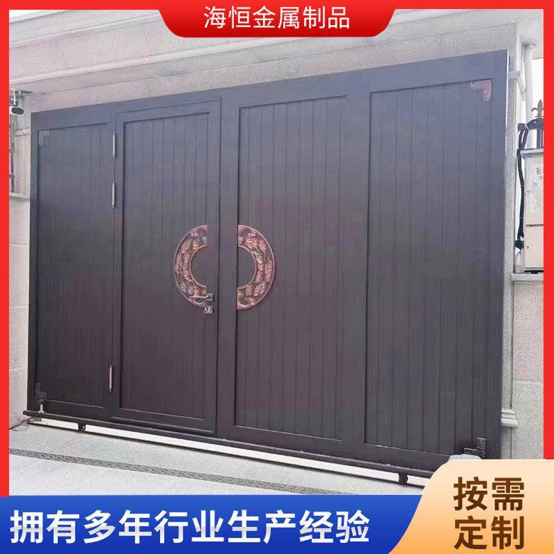农村自建房进户平开铝艺大门小区割草机/草坪机