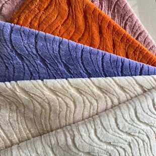 工厂现货 家纺鞋 兔毛提花香妃绒 冬季 帽 兔毛颗粒双风格 2024新品