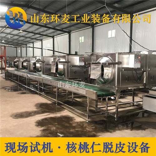 HM整套核桃仁去皮机休闲核桃仁脱皮机不加碱核桃仁去皮设备