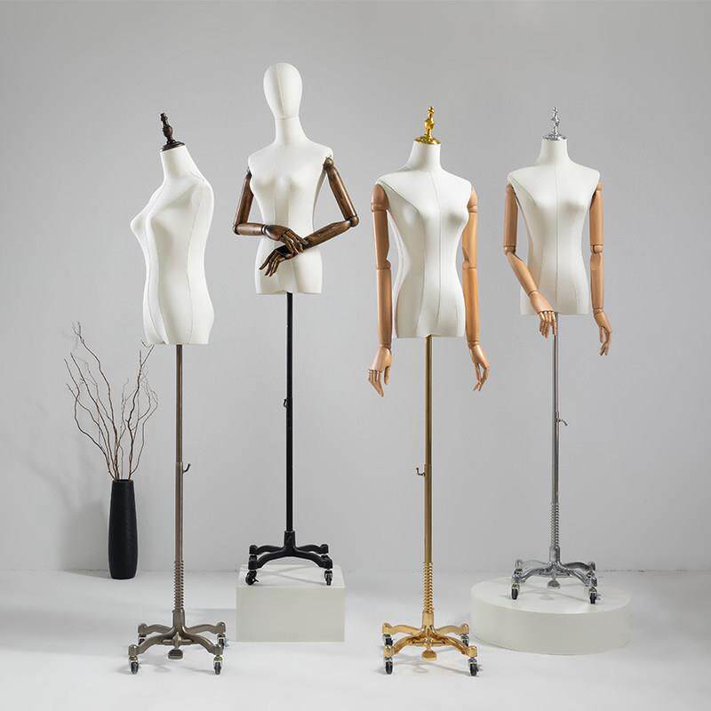 高档服装店半身模特道具万向轮假人台婚纱橱窗陈列全身女装展示架