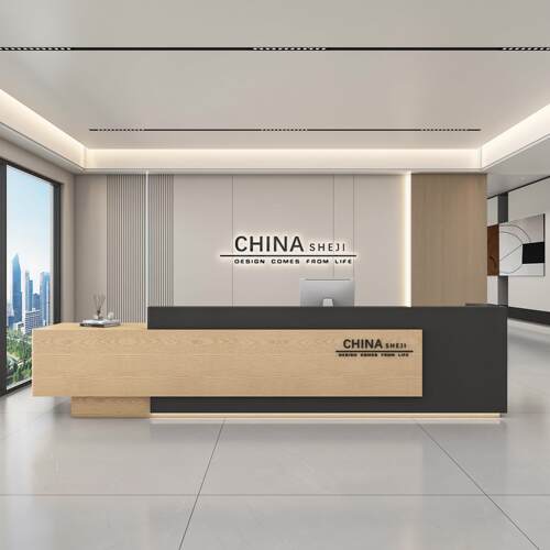 公司前台接待台简约柜台桌子酒店收银台工作台办公室艺术培训吧台