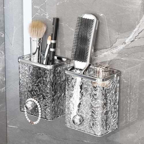Luxury Wall-Mounted Bathroom Storage Organizer for Toothbrus