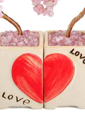 玫瑰金色七颗石头石头碎石绕线高水2枝晶树发asd04270财树1茶几摆