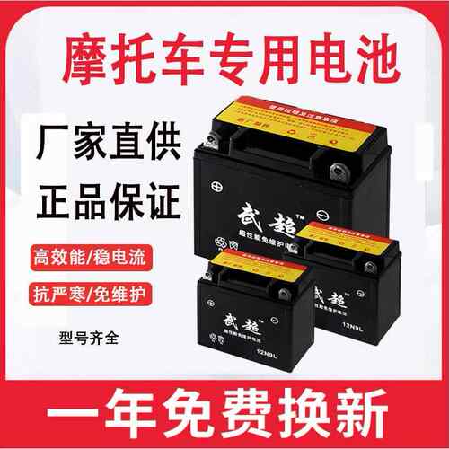 机车电瓶12v通用免维护9A电动脚踏车125滑板车7A弯梁机车干 干电