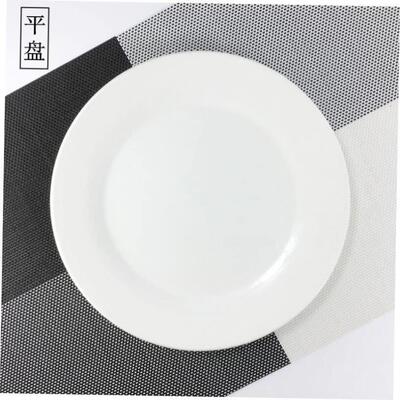 1 pure white round plates Dinner plate home cerami
