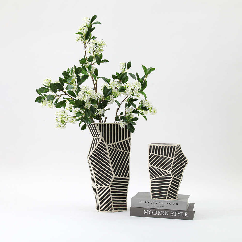 简约几何异形陶瓷插花花瓶ins韩风高档客厅样板间艺术摆件批发,家居饰品,花瓶,淘宝优惠券,粉丝福利购,淘宝优惠卷