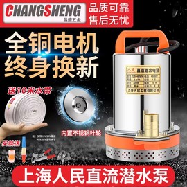 上海人民12V24V48V60V72V直流潜水泵抽水泵家用电瓶车刷车电动车