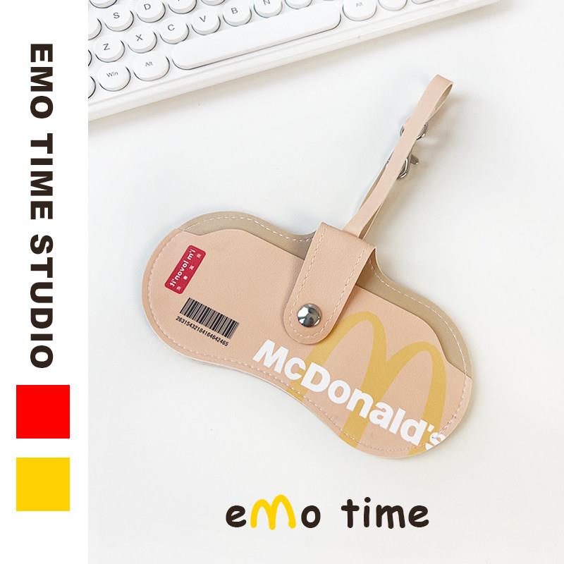 emo原创M记麦麦眼镜收纳包便携随身袋创意个性百搭配小众文创礼物