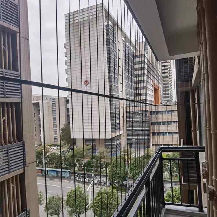 阳台防护网实心钢条隐形防盗网不锈钢新型防盗窗高层儿童防坠网