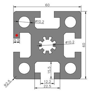 铝合金型材厂家现货6060特厚加重型工业铝型材60 60流水线导轨铝