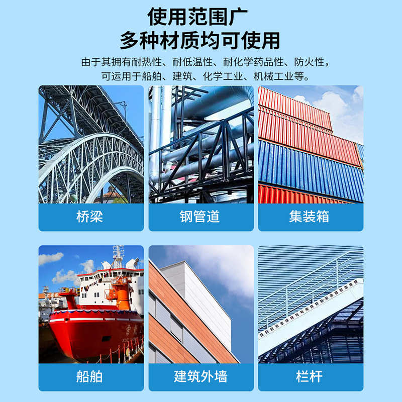 氟碳漆金属漆防锈防腐涂料户外栏杆桥梁铁门机械设备水性氟碳漆
