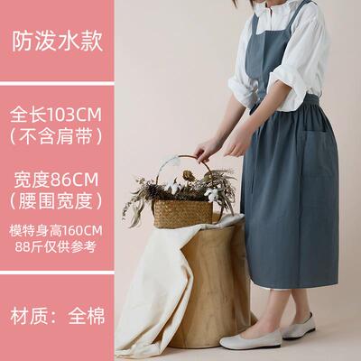 高档定制lo围裙g日式覆古森系画室o花艺艺百褶裙摆系带棉麻文工作