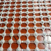 LED点光源网格透明屏户外楼体亮化防水高亮像素点天幕网状卷帘屏