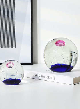 北欧ins星空气泡玻璃球摆件样板间儿童房电视柜家居创意饰品摆设