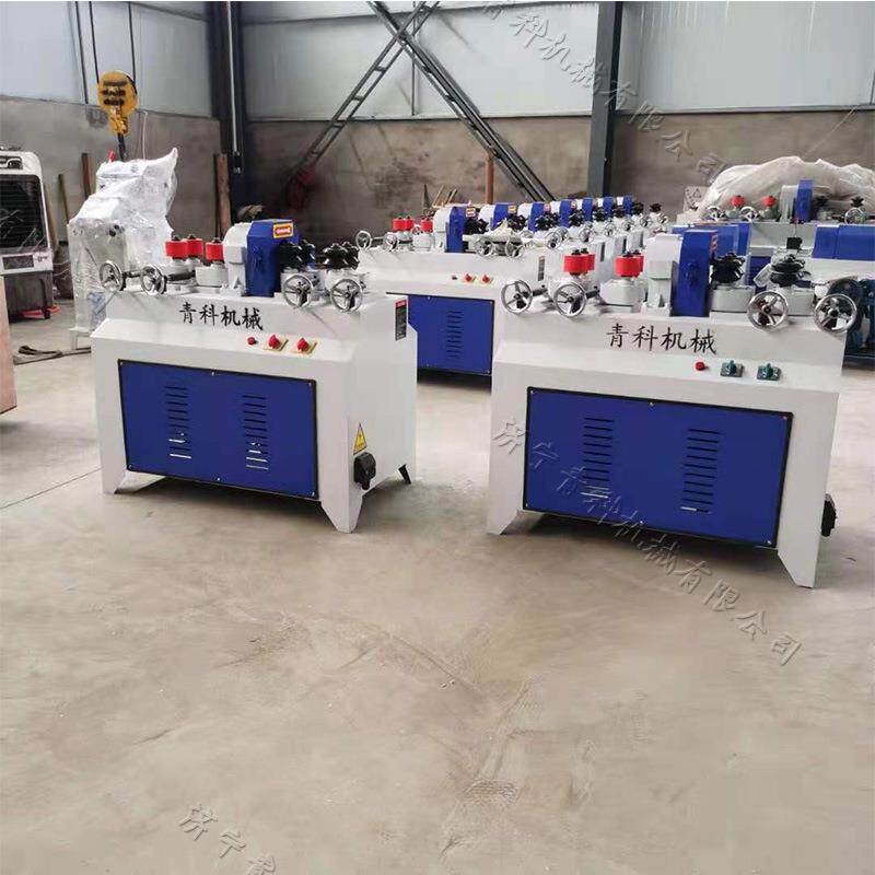 电动液压拖把杆圆棒机 液压找圆打皮机 全自动双进双出圆棒成型机