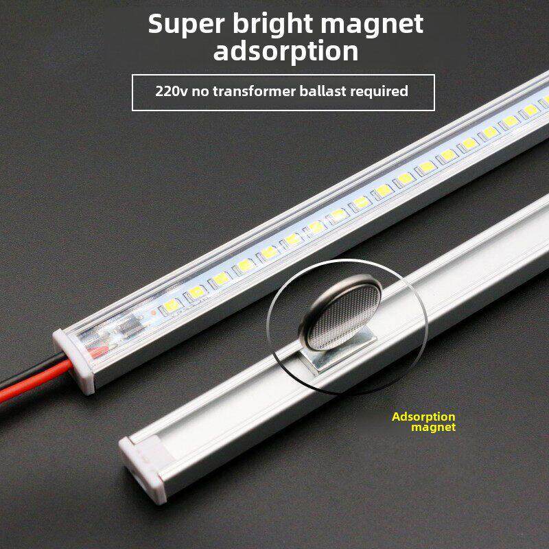 led硬灯条220V高亮超薄长条灯货架展示柜吸附磁铁灯管免驱动器