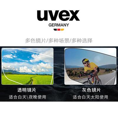 德国UVEX9183281 骑行防护眼镜 男士偏光太阳镜 司机开车黑灰墨镜