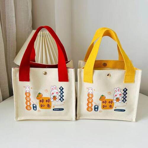 Canvas bag, fashionable small casual and cute tote, small sq