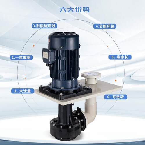 槽内立式泵JKD-W-100SK-15VF-4 长轴一体压制出轴 耐酸碱可空转