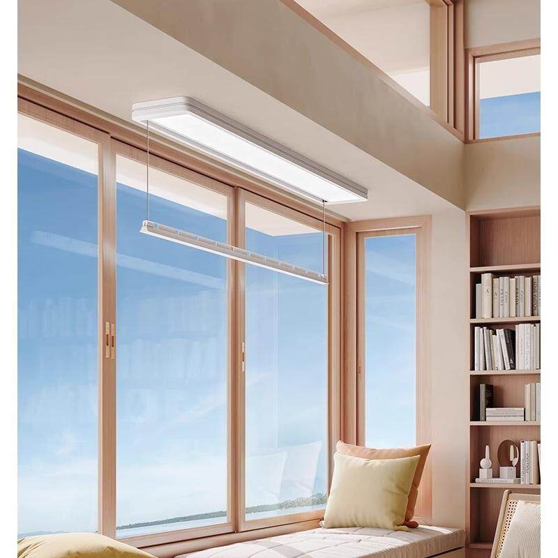 郁金香单杆电动晒衣架小户型隐形阳台升降侧装晾衣杆凉家用晒衣架