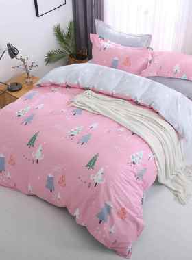 加厚纯棉被套单件简约卡通清0新全棉被220x罩24C小YL002M家纺