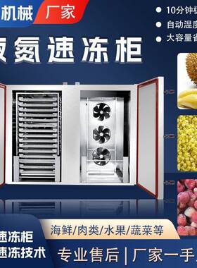 不锈钢榴莲入库预冷速冻机海鲜果蔬肉质食品大产量液氮速冻柜