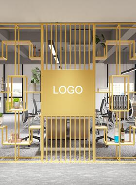 屏风隔断置物AL668744架落玄关展轻示铁架办公室公司奢艺时尚装饰