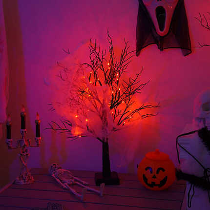树布置发光环境珊瑚led枝派对活动树万圣节装饰灯氛围家居 灯室内