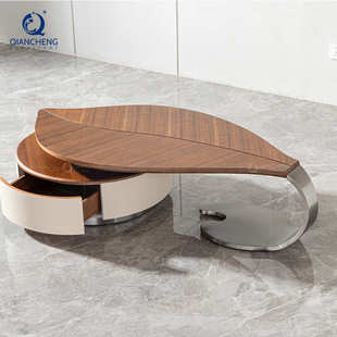 设计师创意茶几 茶几客厅家用中古风现代轻奢复古异形茶桌2025新款