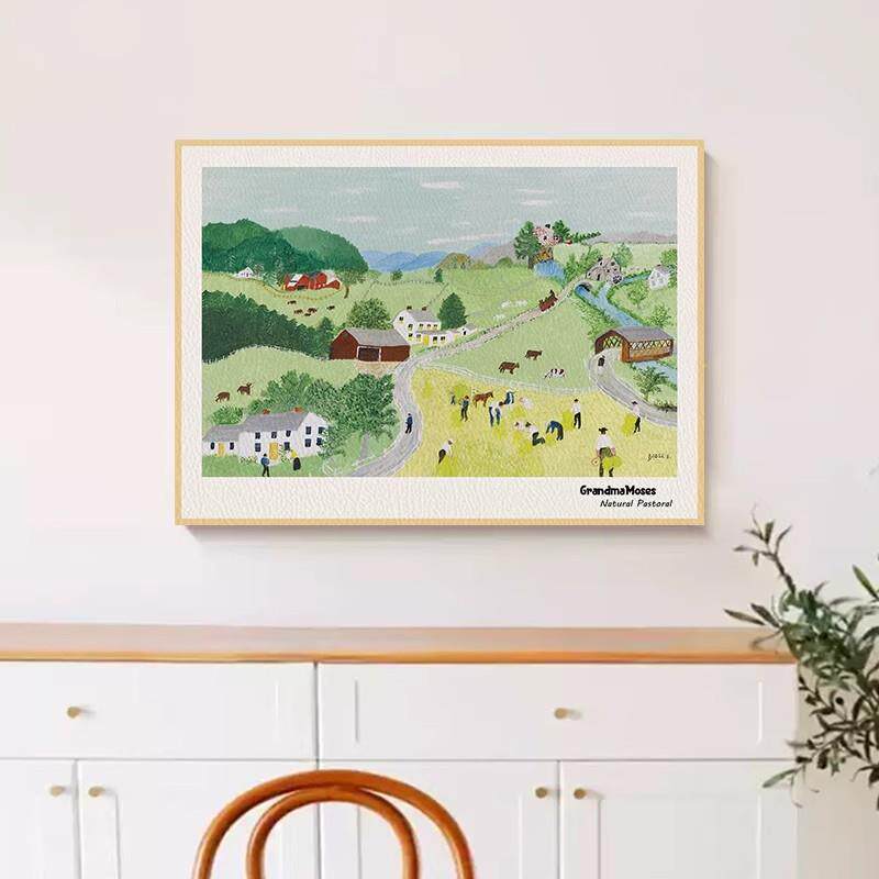 电表箱装饰画磁吸免打孔油画风电闸箱遮丑配电箱总闸开关遮挡皮革