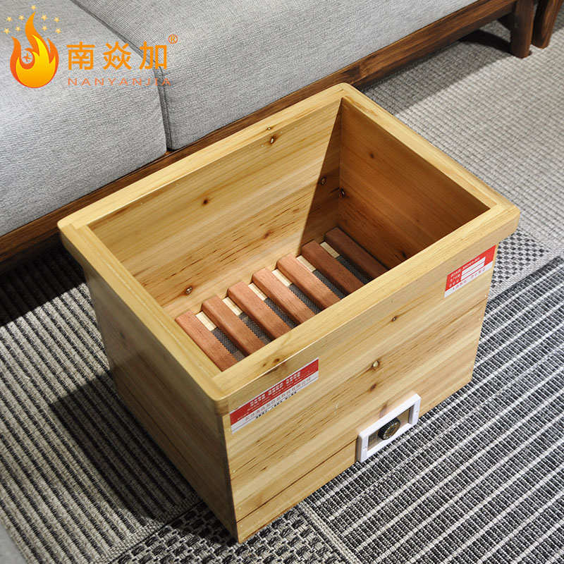 加深桶实木烤火器暖脚器冬季烤脚烤火箱电烤火炉电火桶取暖器家
