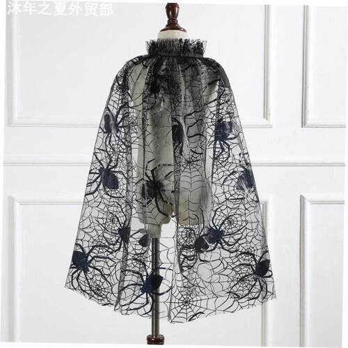 Halloween mesh cloak girl performance costume万圣节网纱披风