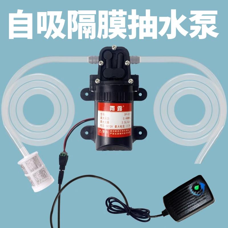家用隔膜泵电动吸水净水机直流12V小型自吸泵抽水泵