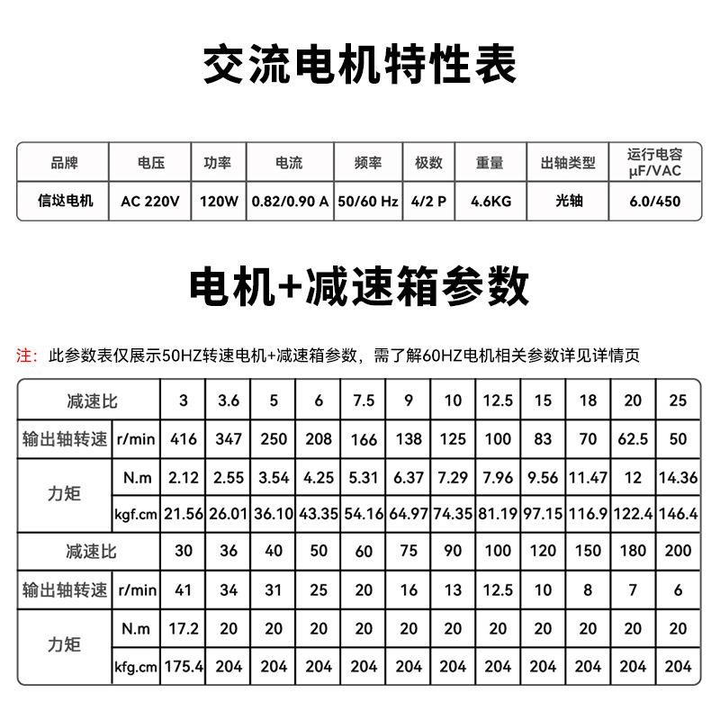 信达工厂120W交流齿轮减速电机220V单相定速电动机力矩升降机马达