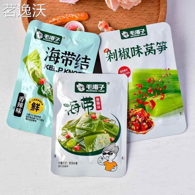 毛海子海带毛海子海带结香辣味小菜解馋休闲零食品小吃剁椒味莴笋