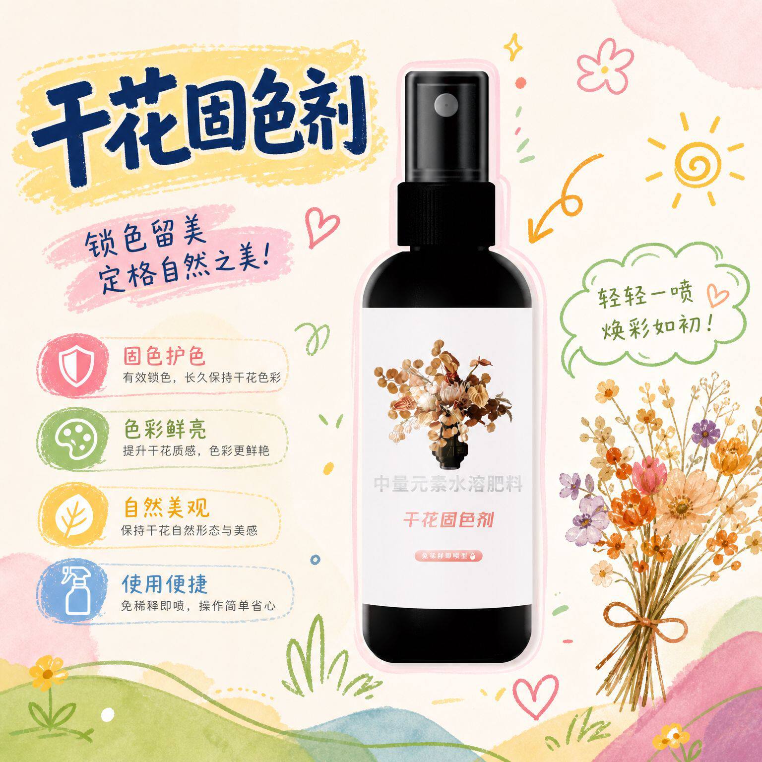 固色剂干燥剂干花永生生物菌肥