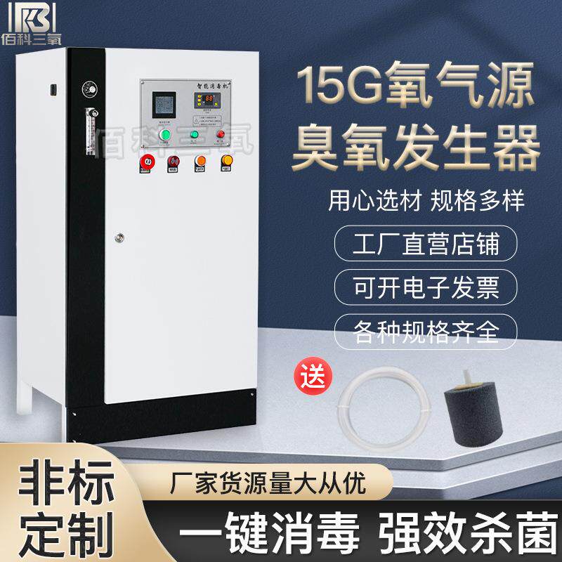 佰科15克高浓度臭氧发生器水产养殖饮用水垃圾除臭氧气源臭氧机