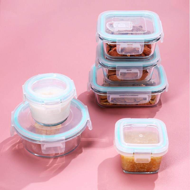 米饭分装盒玻璃碗带盖饭盒微波炉加热上班族密封保鲜盒便当小留样,餐饮具,保鲜盒,淘宝优惠券,粉丝福利购,淘宝优惠卷