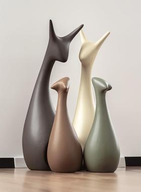 酒柜摆件客厅2025新款客厅北欧家居玄关摆设电视柜酒柜小工艺品鹿