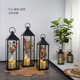 X6RO批发落地风灯欧式 饰摆 简约铁艺玻璃防风蜡烛台复古庭院户外装