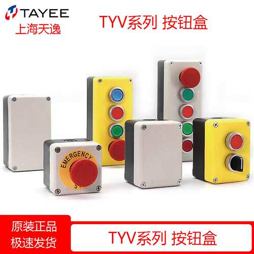 桦崟适用于TAYEE上海天逸电器开关盒TYV1防水ABS 2位按钮盒2 3 4