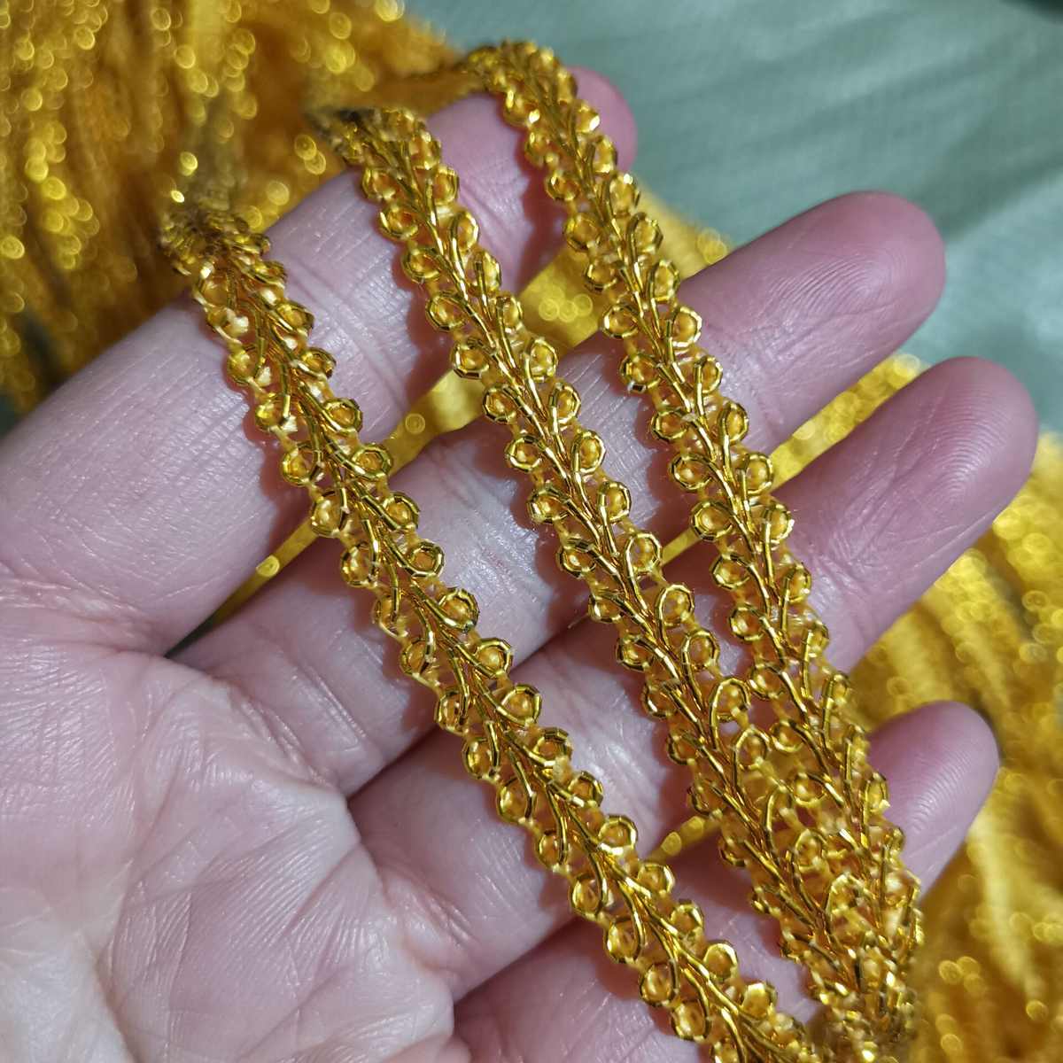 银色服装辅料型 广场金花花边42蜈蚣 服装8mm人字边带边 米舞装饰