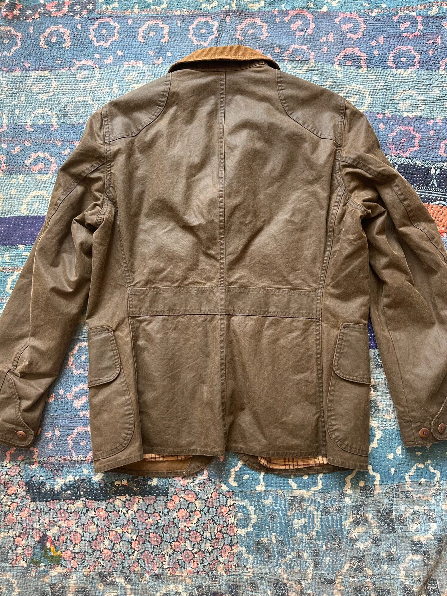 RRL Brown Waxed Hunting Jacket — front