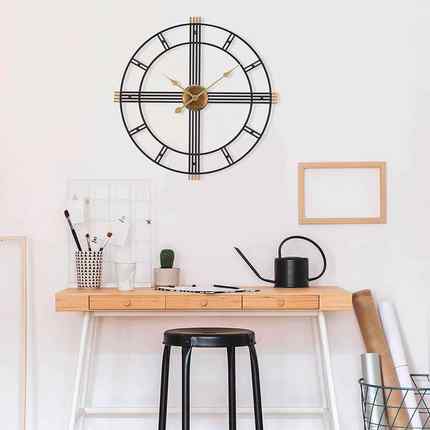 热卖欧式时钟铁艺创意挂钟墙壁装饰wallclock复古客厅钟表