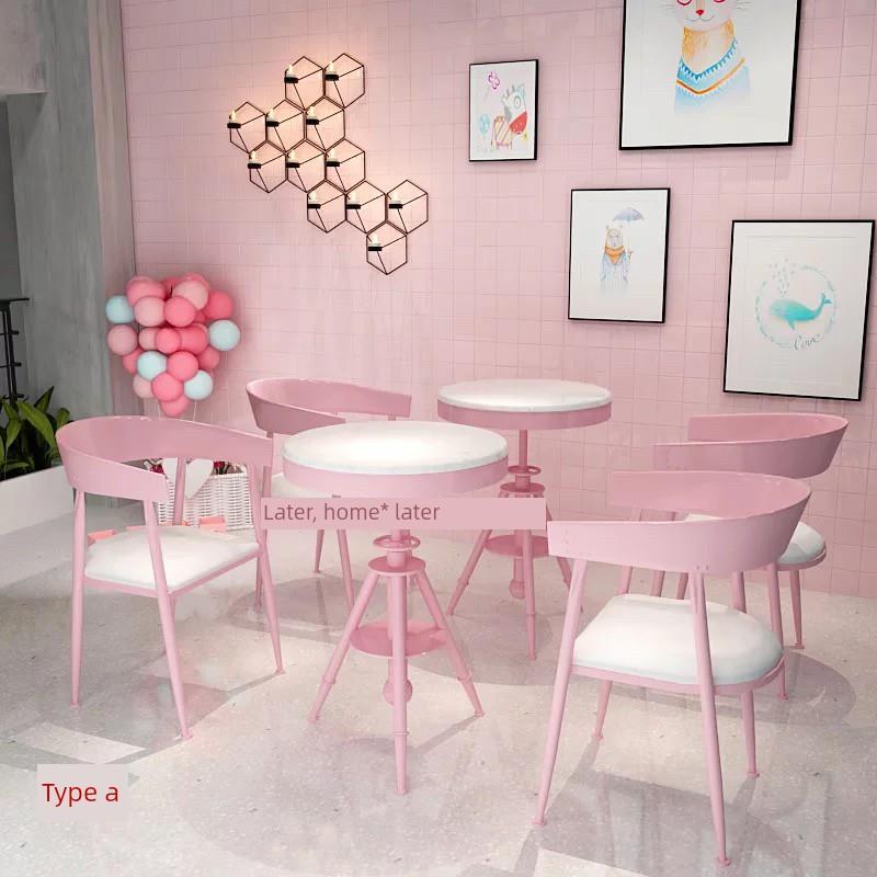 工业风烧烤奶茶店桌椅组合咖啡厅升降椅酒吧休息区洽谈桌餐饮家具