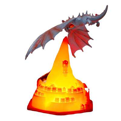 小夜灯3D打印喷火龙小夜灯创意家居摆件小夜灯动态平衡装饰台灯