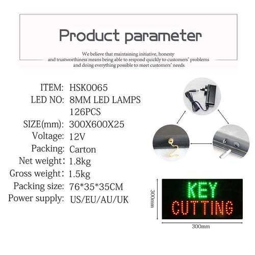 门店门头招牌 店铺橱窗灯牌标识制造厂家 LED KEY CUTTING SIGN