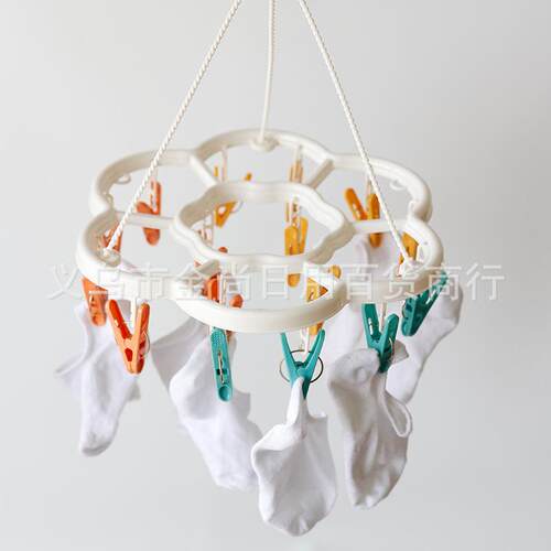 Wholesale Multi-functional Round Sock Clips Windproof Hangin
