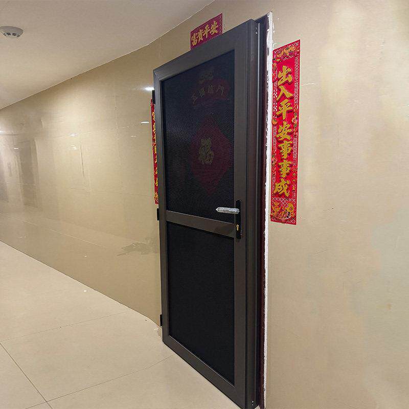 纱窗门定制昆明入户防盗纱门防盗防蚊鼠纱门上门安装90平开 纱门