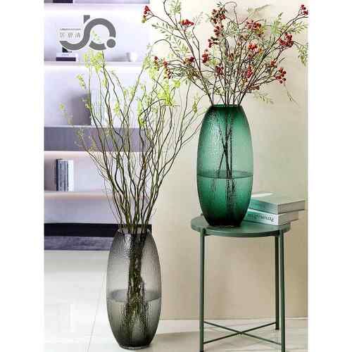 特大号花瓶落地重工玻璃水培富贵竹马醉木吊钟高50厘米原创网红款